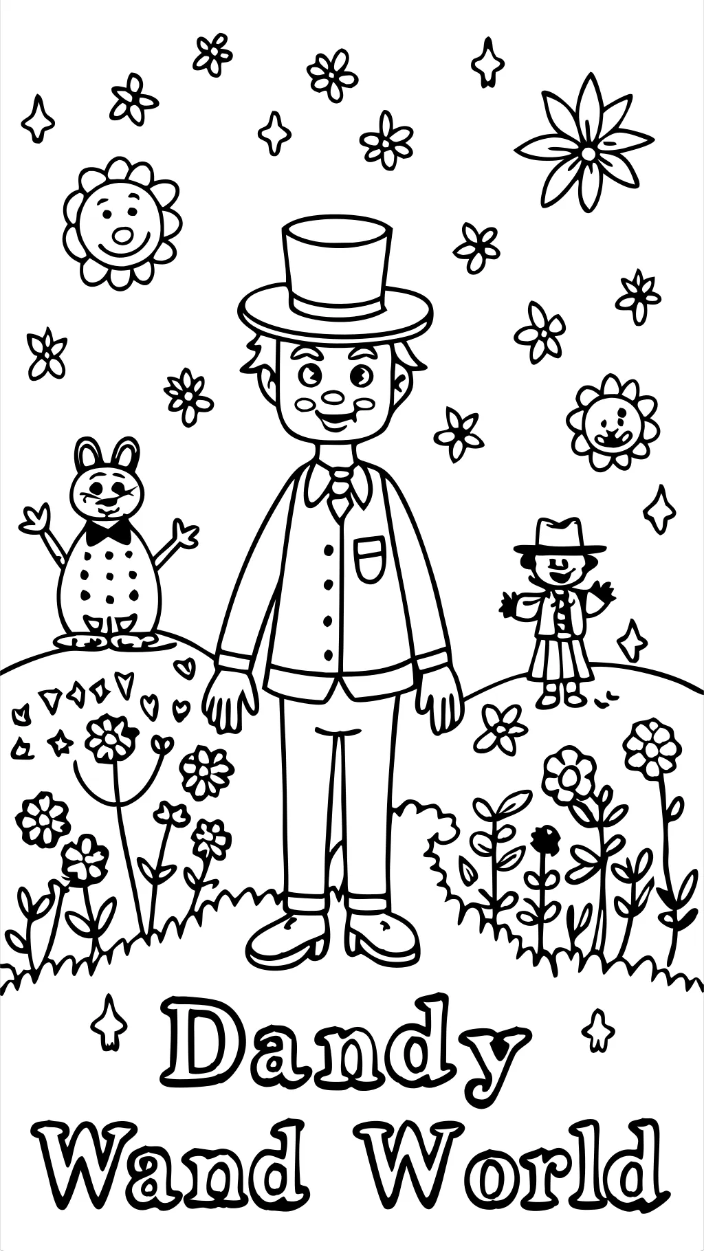 dandys world coloring pages